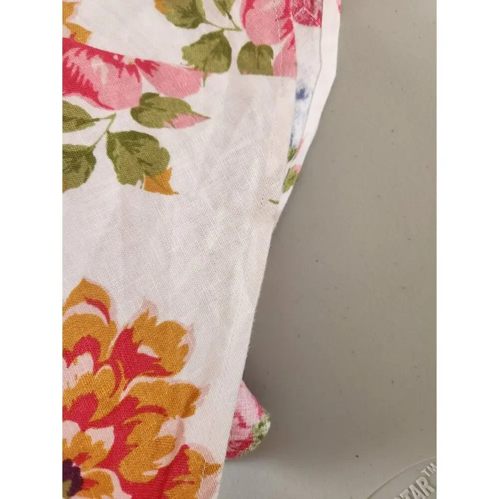 NWD Reformation Selia Linen Midi Dress Size XL Backless Floral Ties - Picture 12 of 16